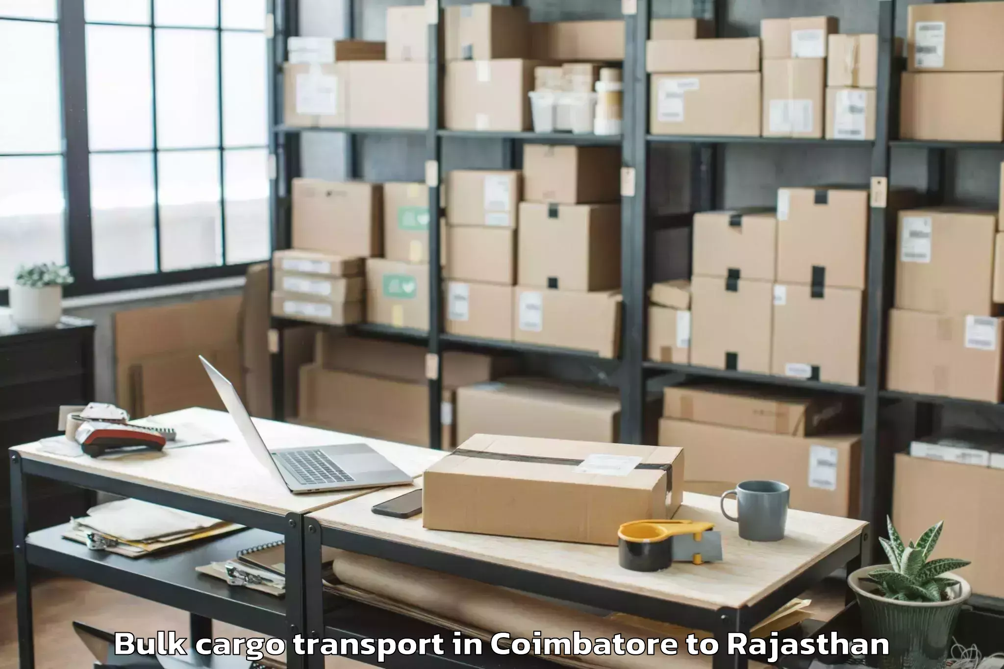 Comprehensive Coimbatore to Kishangarh Bulk Cargo Transport